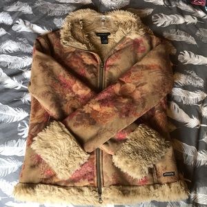 Athleta tapestry vintage floral print coat.